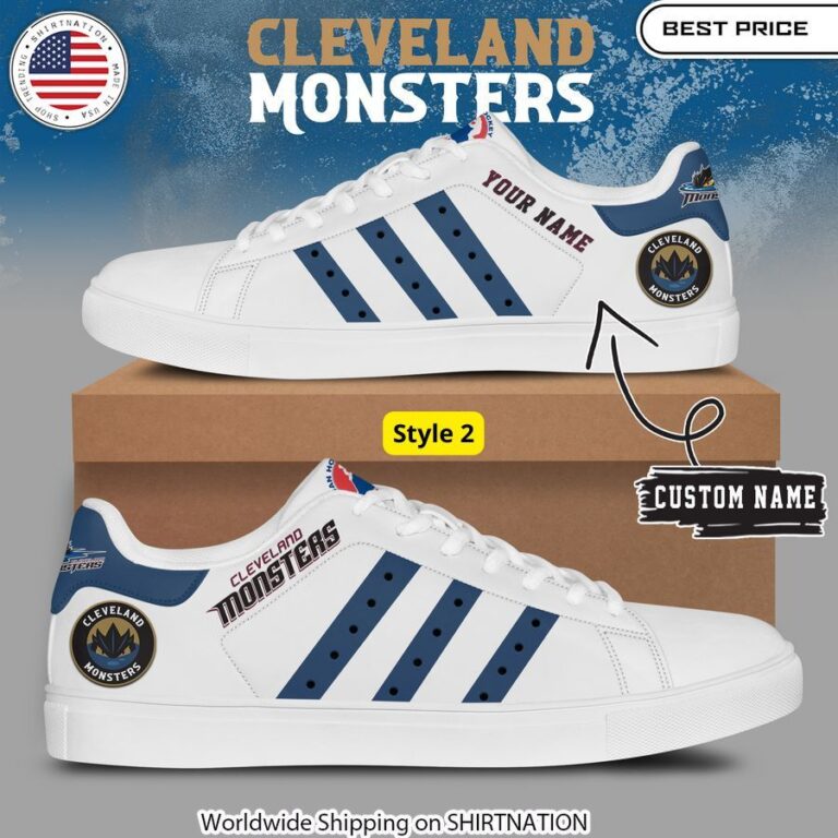 personalized cleveland monsters play off 2024 stan smith shoes 2