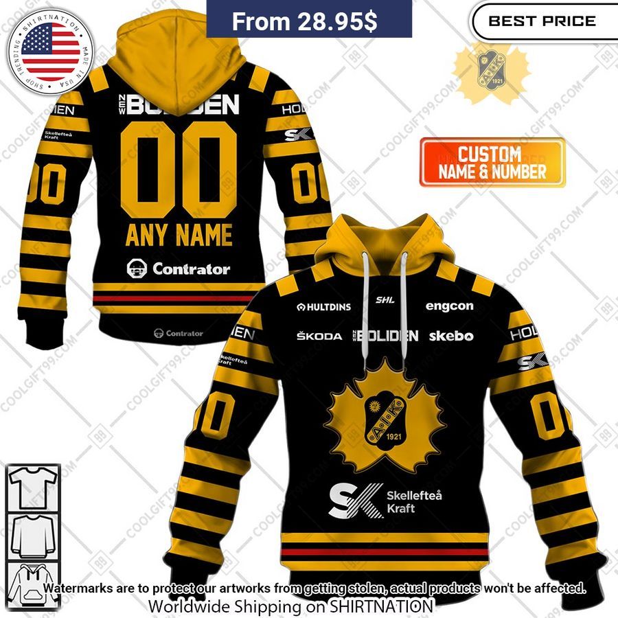 Personalized SHL Skelleftea AIK Home jersey Hoodie My friends!