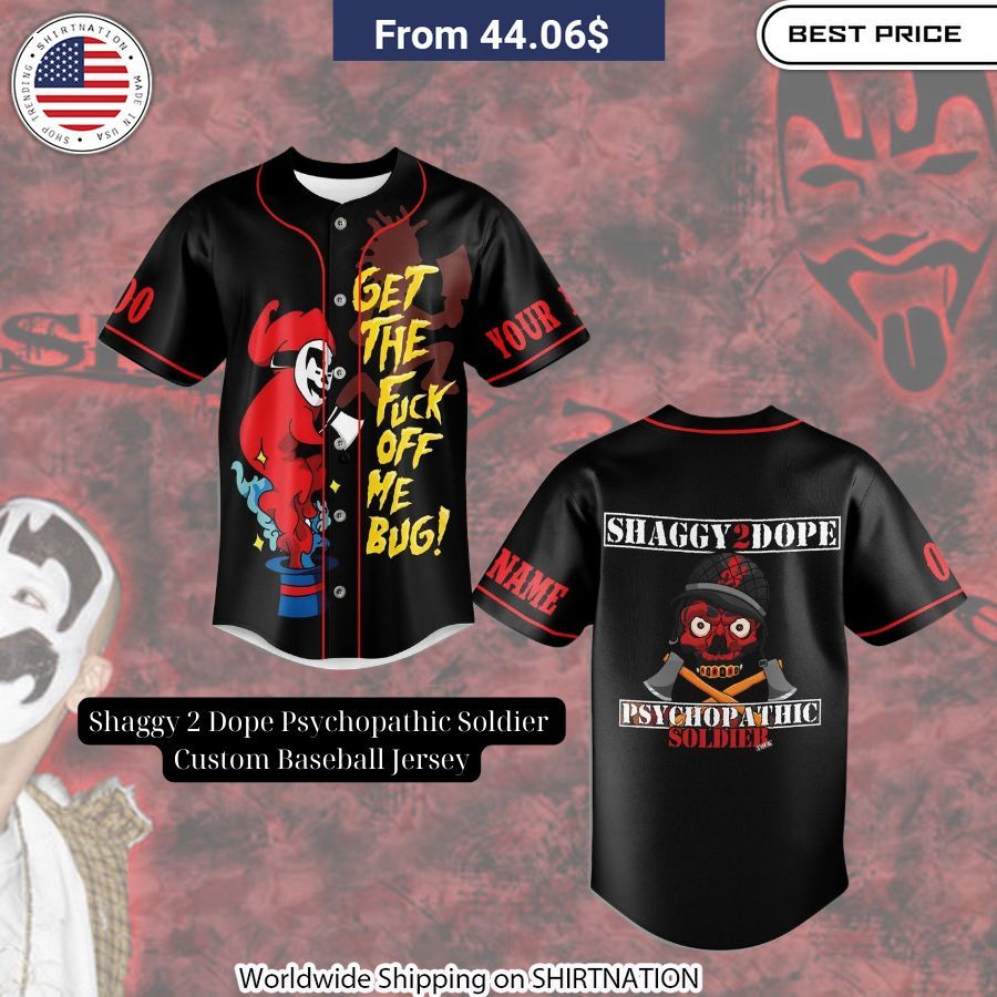 shaggy 2 dope psychopathic soldier custom baseball jersey 1