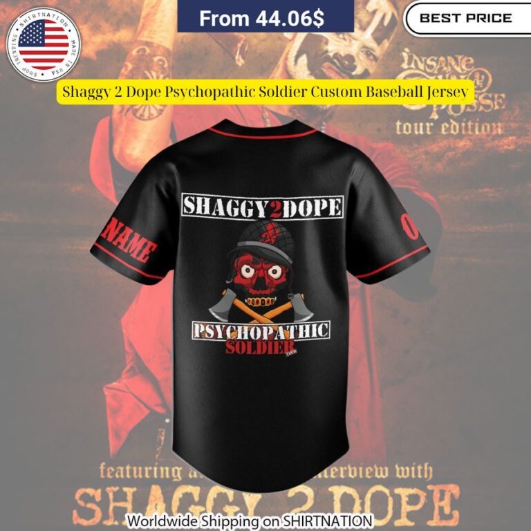 Shaggy 2 Dope Psychopathic Soldier Custom Baseball Jersey Stand easy bro