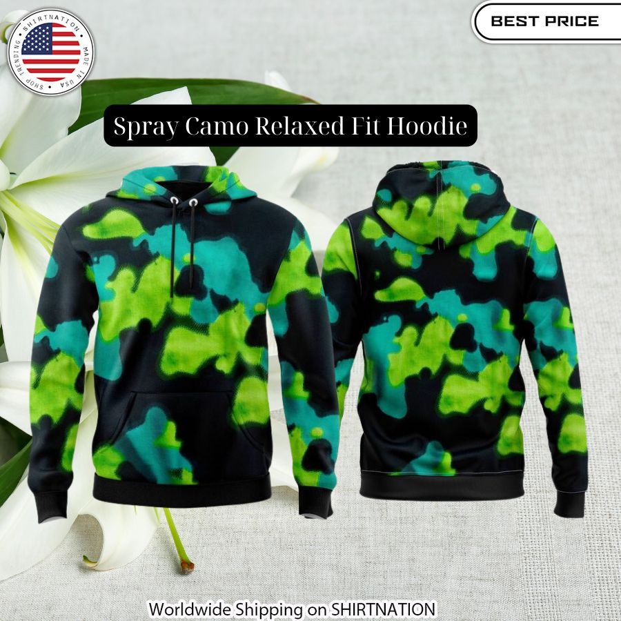 Spray Camo Relaxed Fit Hoodie I love how vibrant colors are in the picture.
