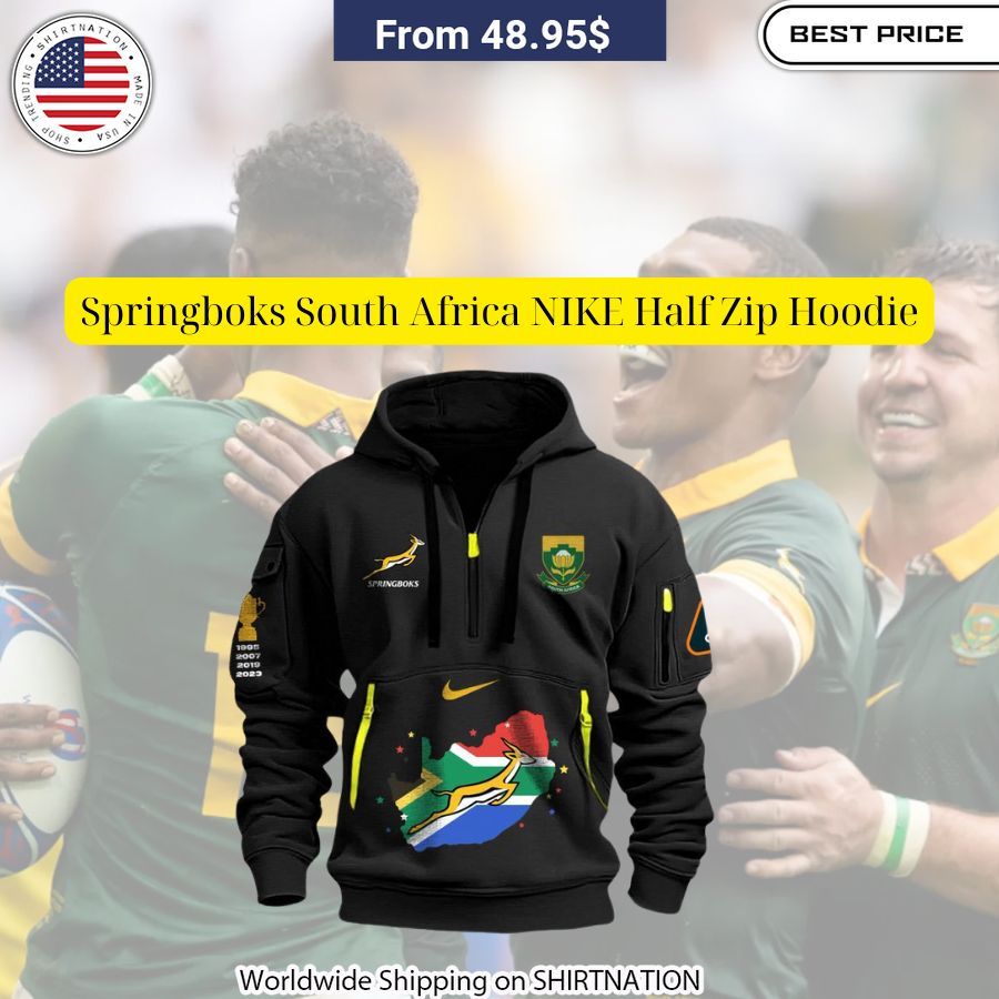 Springboks South Africa NIKE Half Zip Hoodie You look so healthy and fit