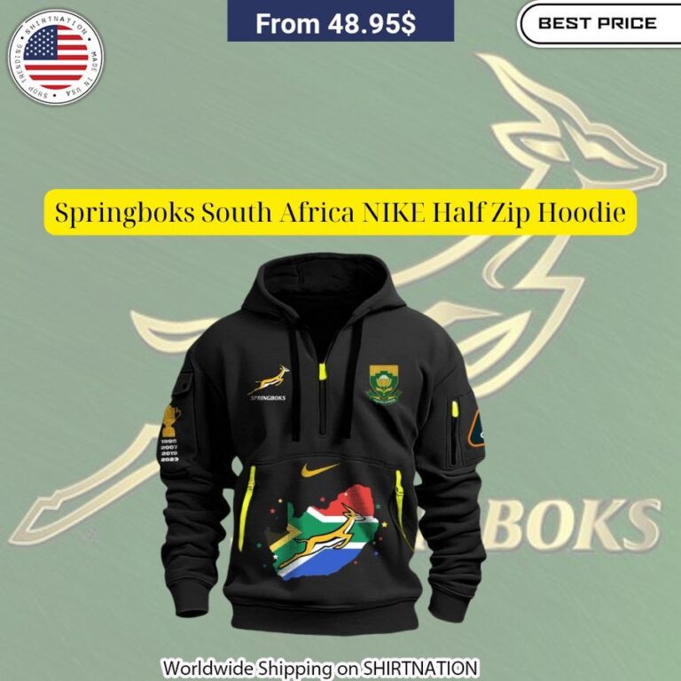 Springboks South Africa NIKE Half Zip Hoodie Royal Pic of yours