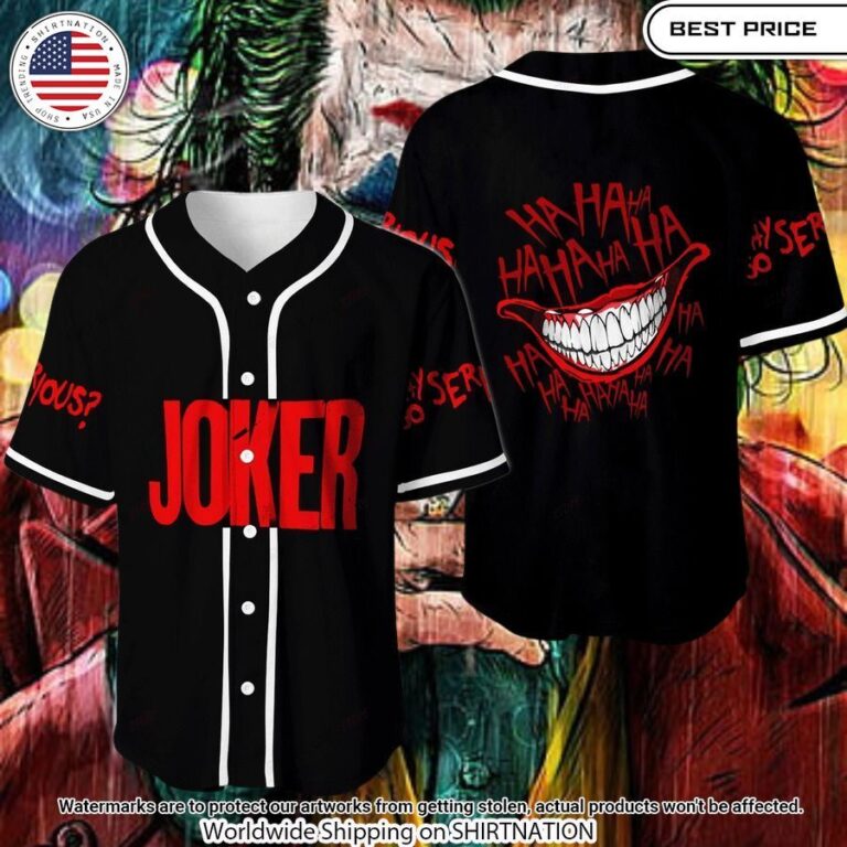 Why So Serious Joker Hahaha Baseball Jersey Unique and sober