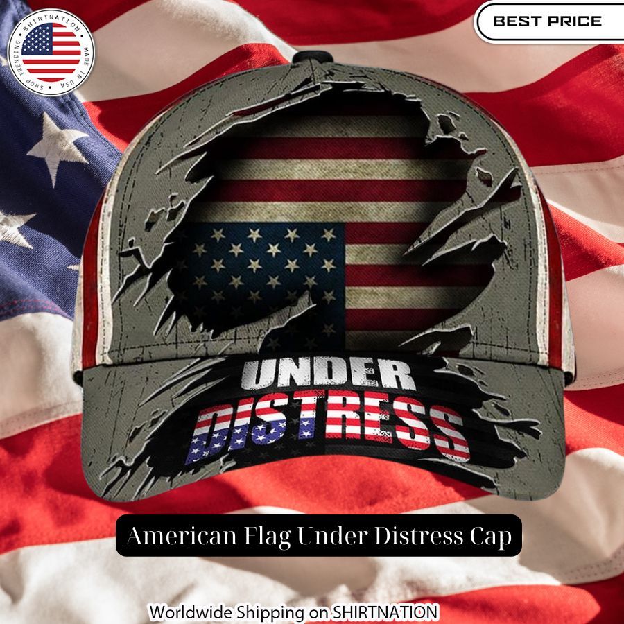 American Flag Under Distress Cap Awesome Pic guys