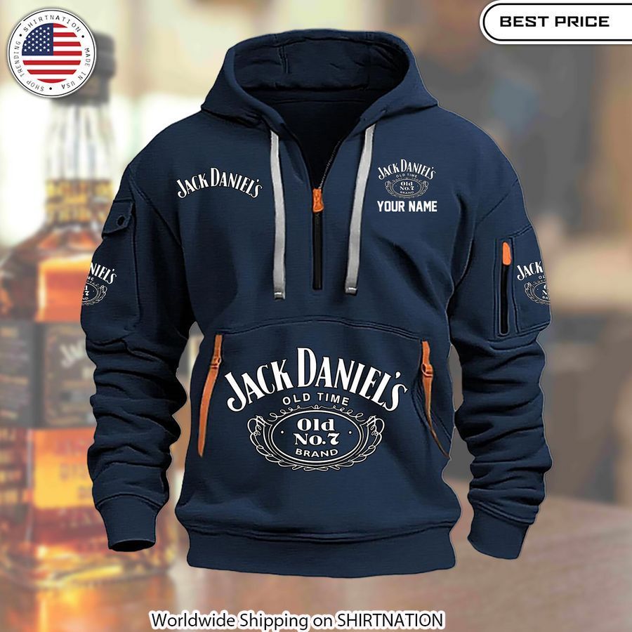 jack daniels tennessee whiskey custom half zip hoodie 2