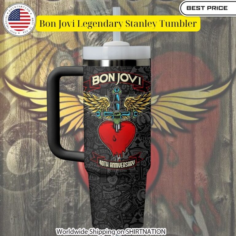 Bon Jovi Legendary Stanley Tumbler Gang of rockstars