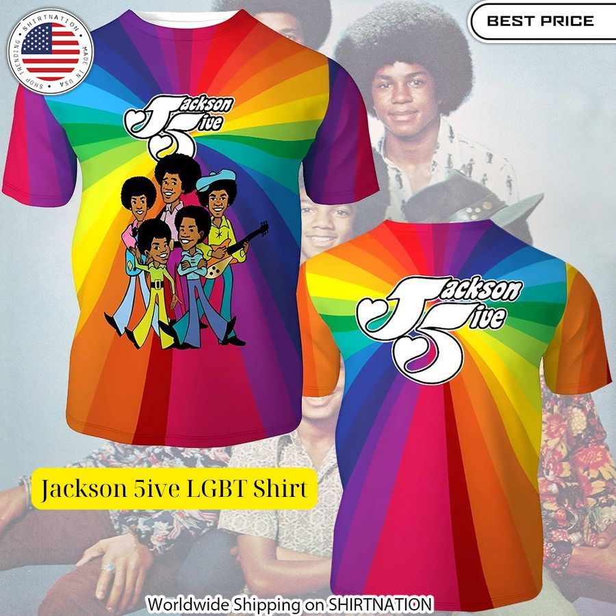 Jackson 5ive LGBT Shirt Adorable picture and Your smile makes me Happy.