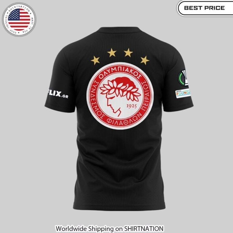 olympiakos winner 2024 uefa europa conference league shirt 6