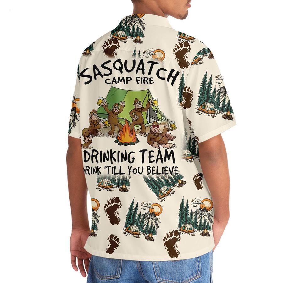 sasquatch camp fire drinking team hawaiian shirt 5