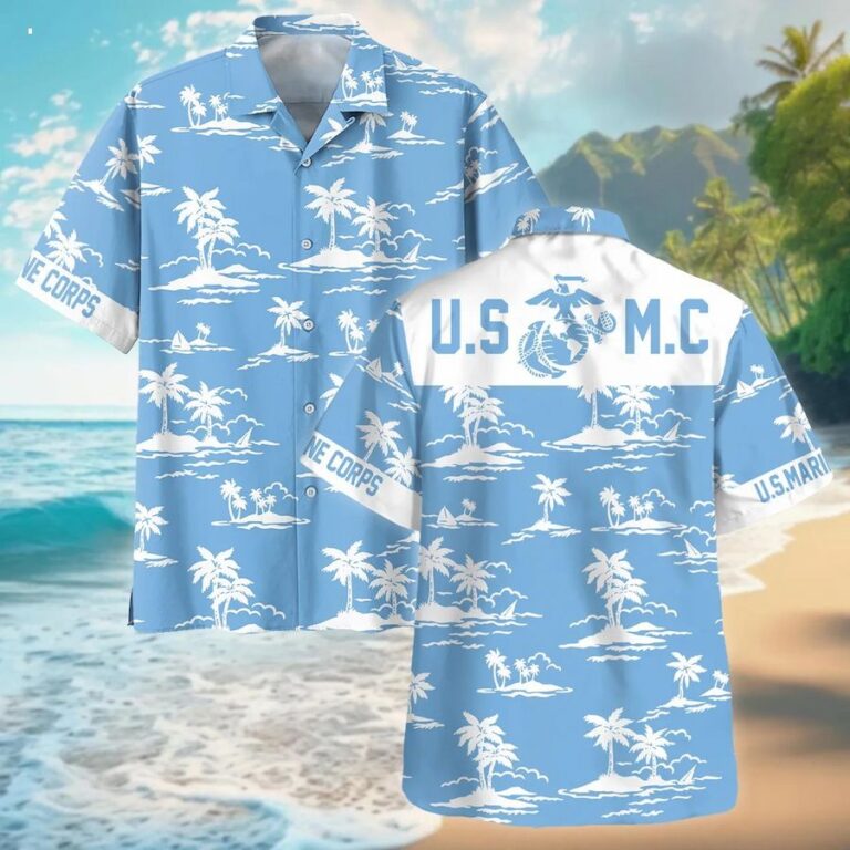 u s marine corps hawaiian shirt 1