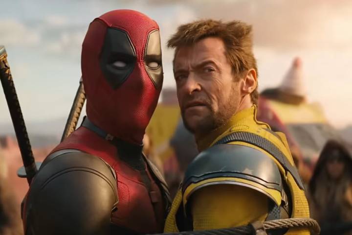 Deadpool and Wolverine face off in an intense battle scene, showcasing the stunning visual effects and thrilling action sequences that fans can expect from the film.