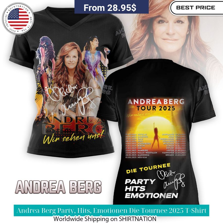 andrea berg party hits emotionen die tournee 2025 t shirt 1