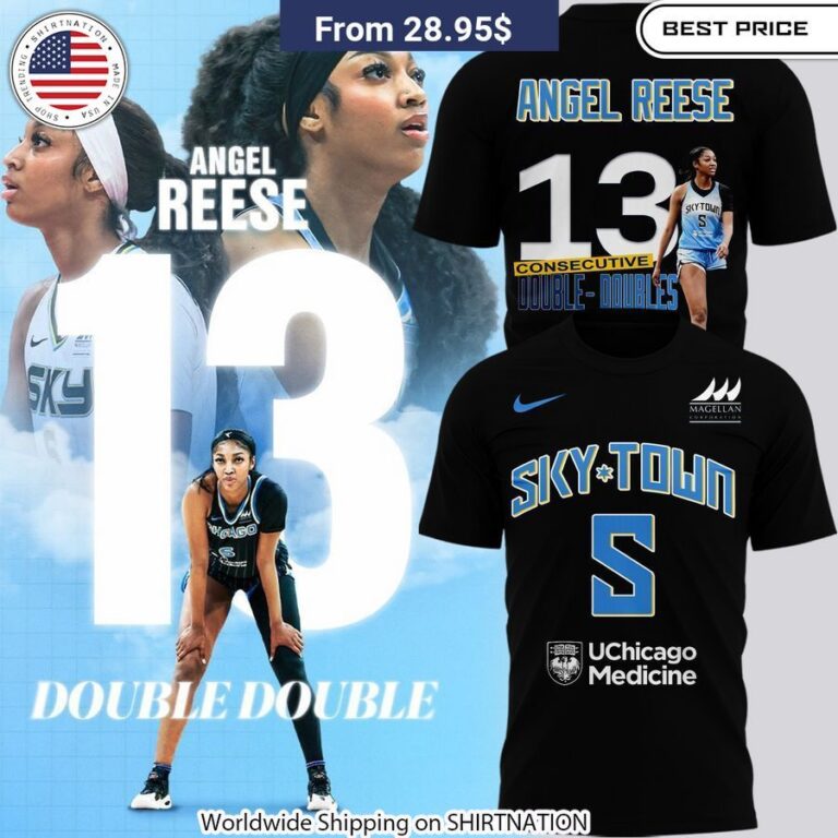 Angel Reese 13 Consecutive Double-doubles WNBA Shirt and Hoodie Clothing line