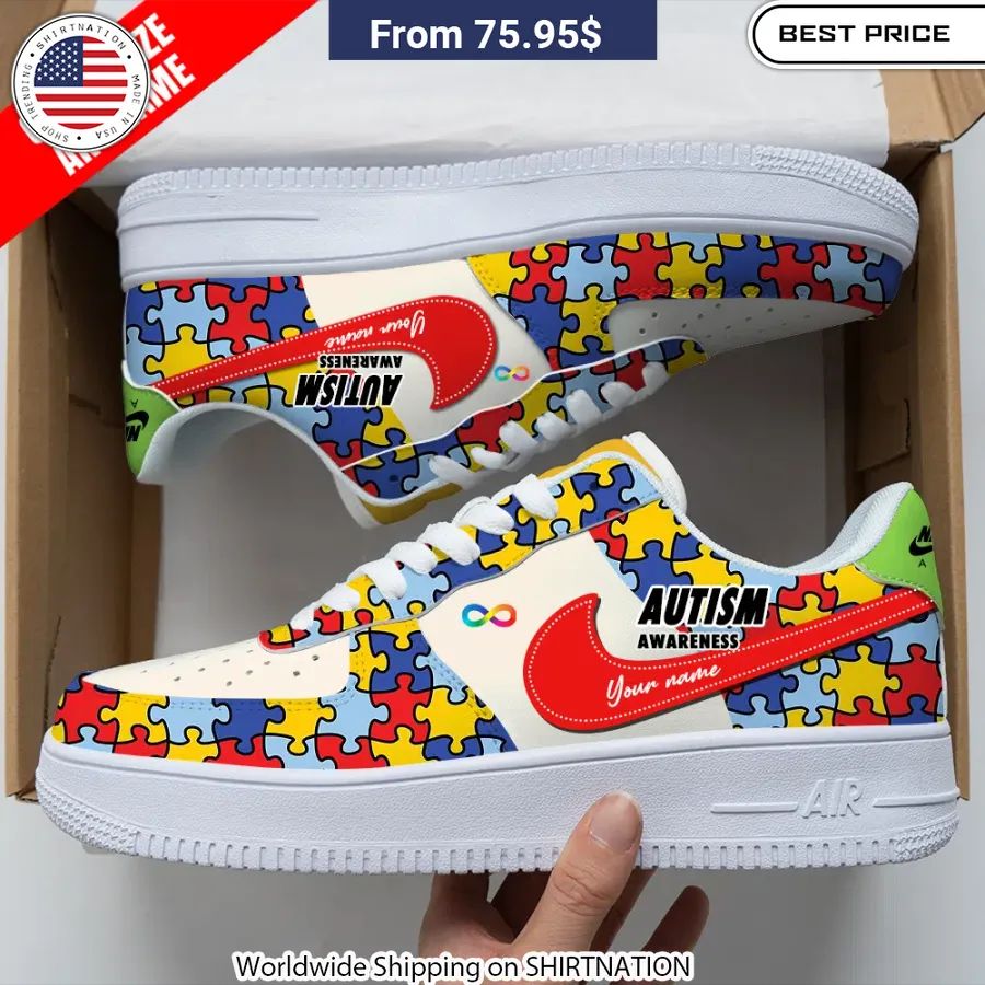 Autism Awareness CUSTOM Nike Air Force Shoes Meaningful Sneaker