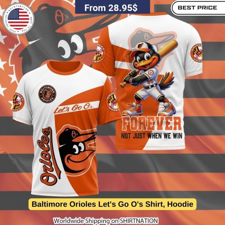 Show your Orioles pride in this bold Baltimore Orioles Let's Go O's shirt featuring vibrant team graphics on a soft, breathable cotton blend.