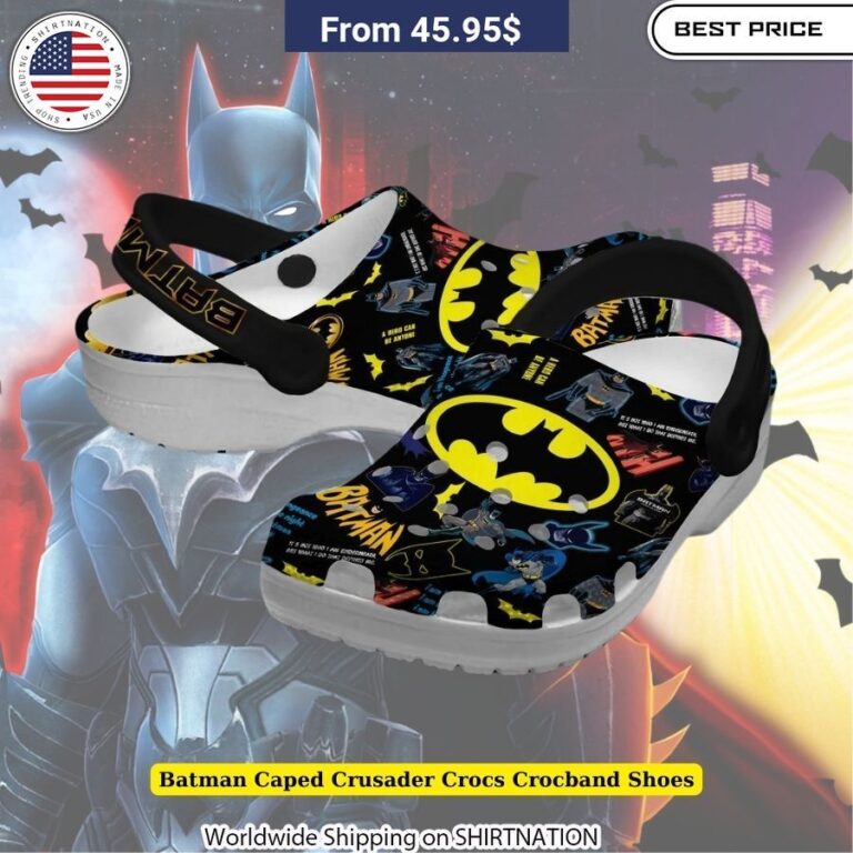 Batman Caped Crusader Crocs Crocband Shoes Comfortable clogs