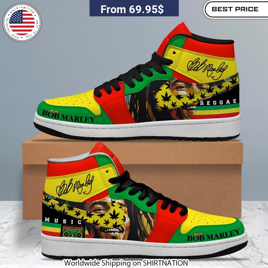 Bob Marely Reggae Air Jordan 1 High Legendary Reggae-Inspired Sneakers