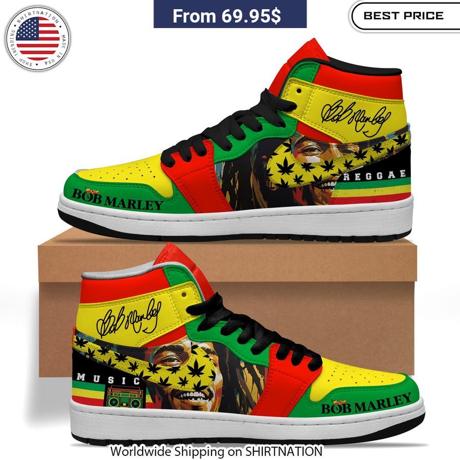 Bob Marely Reggae Air Jordan 1 High Vibrant Rasta Color Scheme