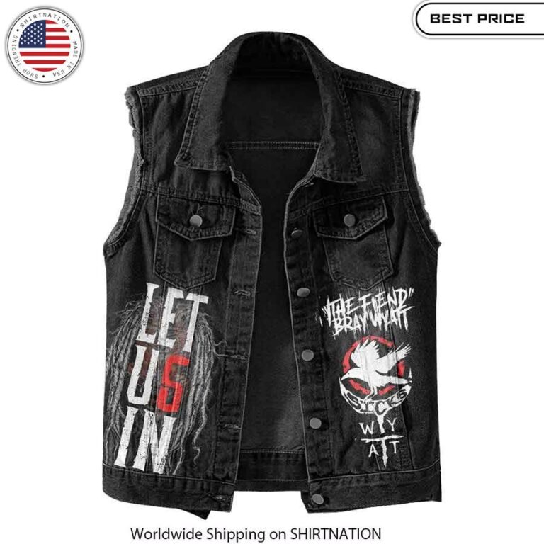 Bray Wyatt The Fiend Denim Vest Jacket biker vest