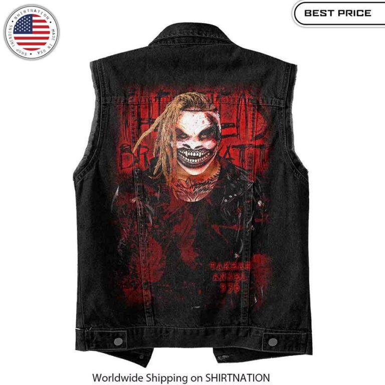 Bray Wyatt The Fiend Denim Vest Jacket gift for wrestling fans