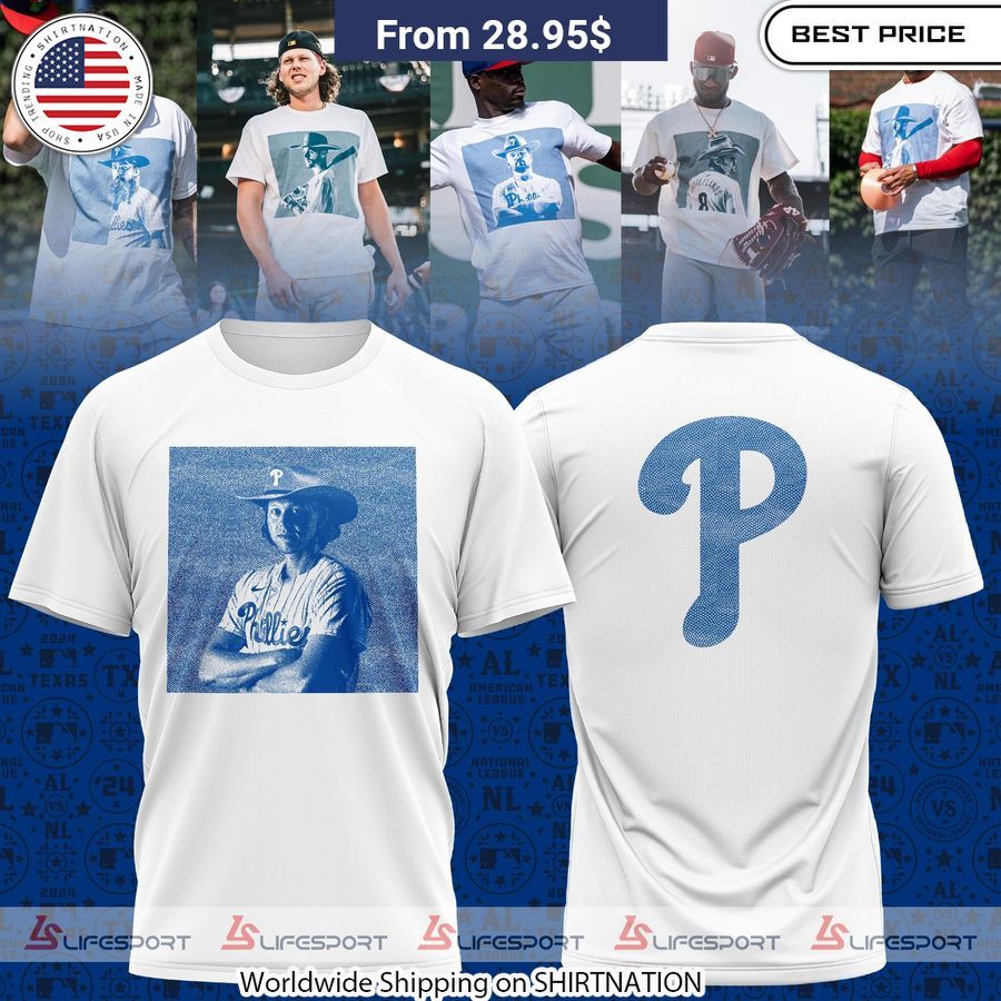Stay cool and comfortable while supporting your favorite team in this moisture-wicking Bryce Harper Kyle Schwarber Alec Bohm Trea Turner Phillies tee
