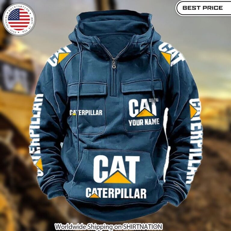 Caterpillar CUSTOM Half Zip Heavy Hoodie Stylish and fashionable