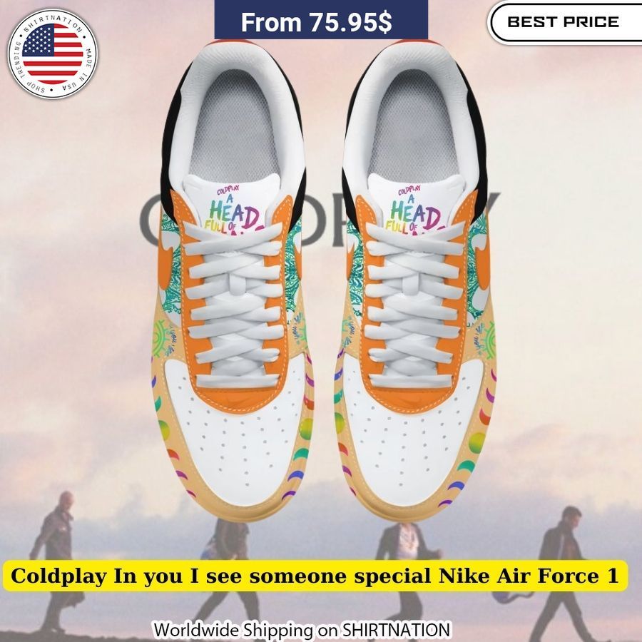 Vibrant Dye-Sublimation Printed Coldplay In You I See Someone Special Nike Air Force 1 shoes