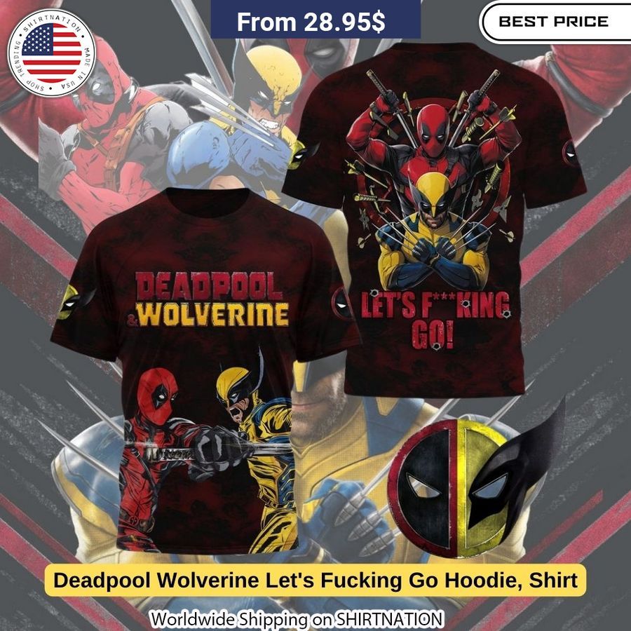 Show off your love for Marvel's dynamic duo in this eye-catching Deadpool Wolverine t-shirt.