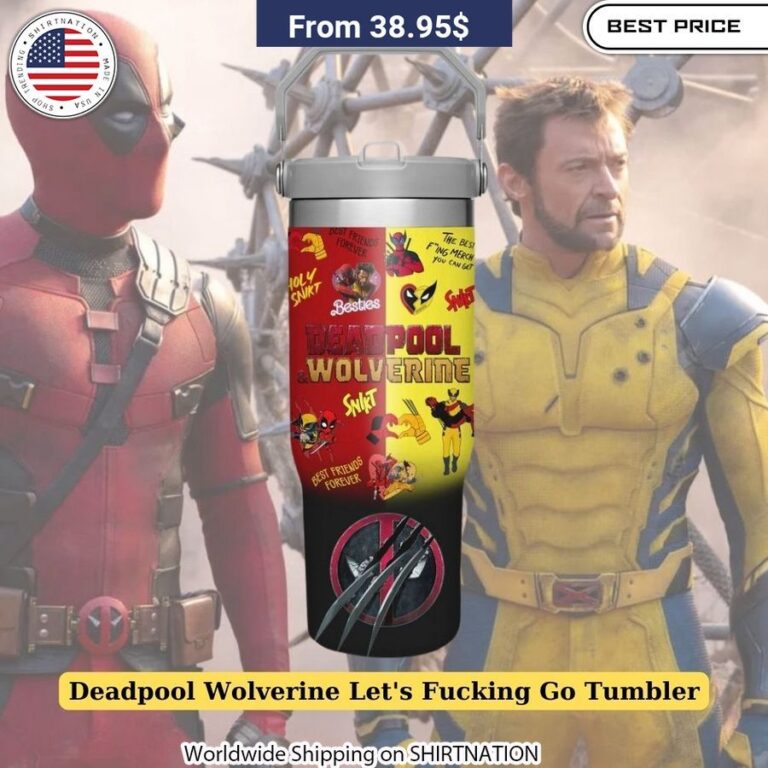 The Deadpool Wolverine Let's Fucking Go Tumbler is a must-have for any fan of the wise-cracking mercenary and the clawed mutant.