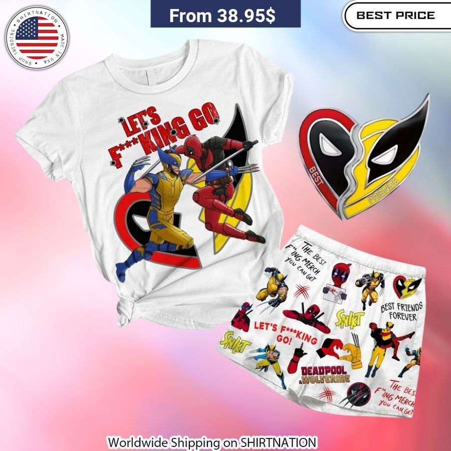 Deadpool Wolverine Let's Fucking Go Women Shirt and Shorts Authentic comic book vibe