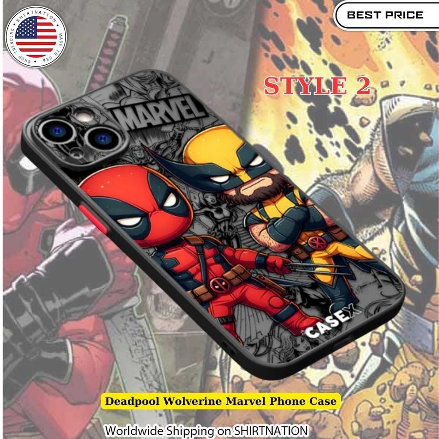 Deadpool Wolverine Marvel Phone Case Lightweight Construction