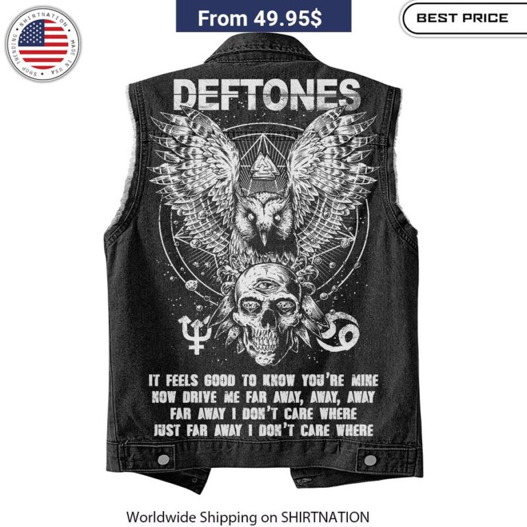 Deftones Band Sleeveless Denim Jacket Influential musical act