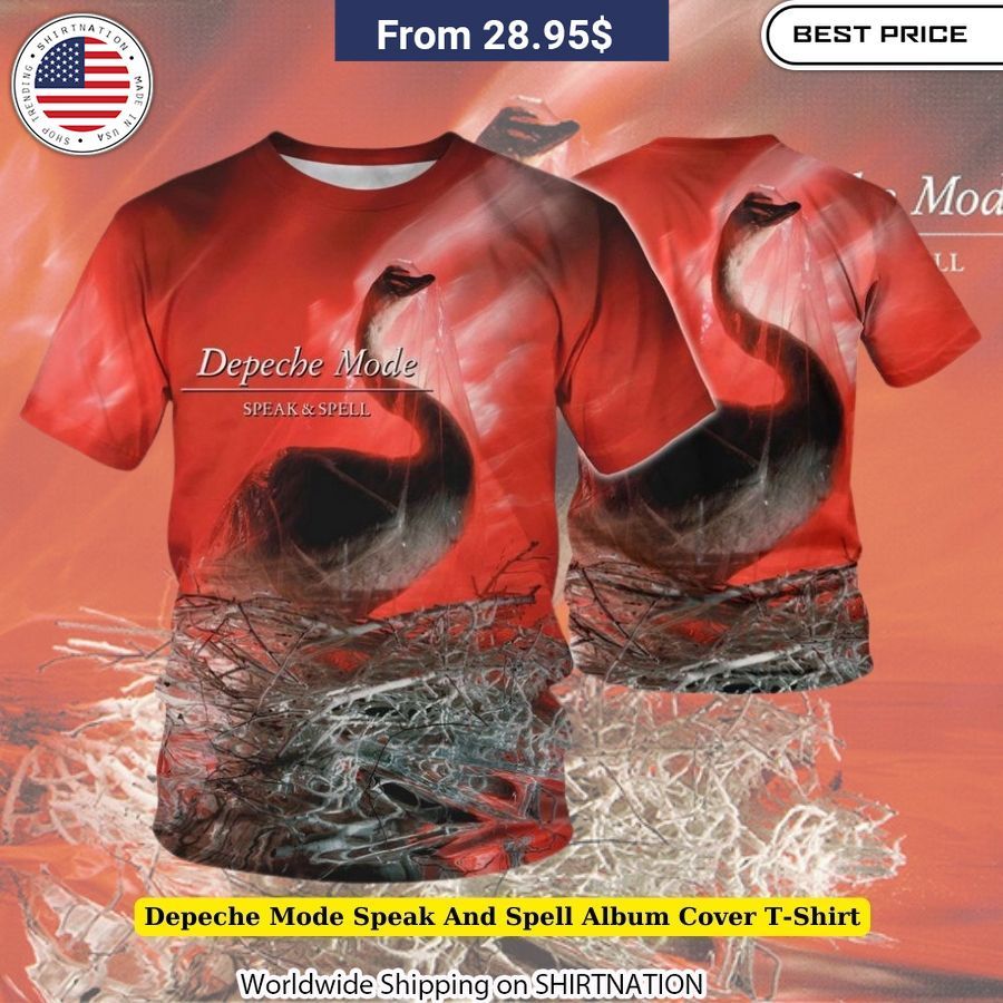 Depeche Mode Speak And Spell Album Cover T-Shirt Dye-sublimation printed tee