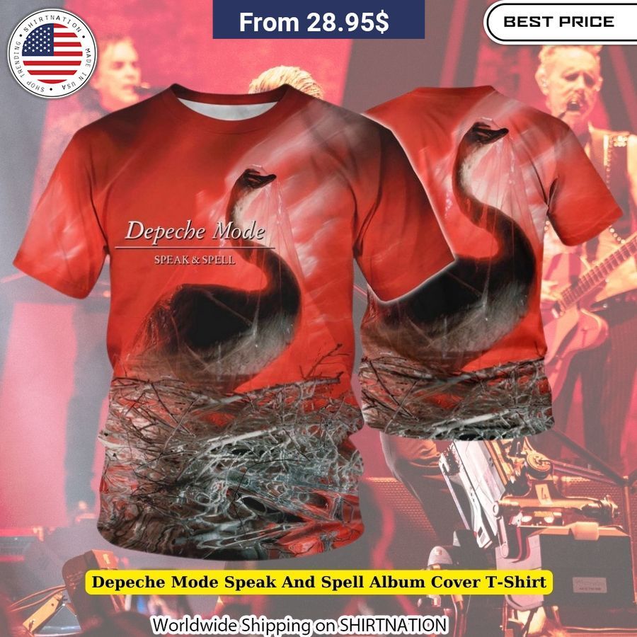 Depeche Mode Speak And Spell Album Cover T-Shirt Cotton-polyester blend fabric