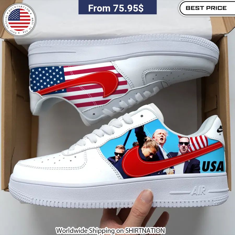 Bold and Eye-catching Donald Trump USA Nike Air Force Shoes