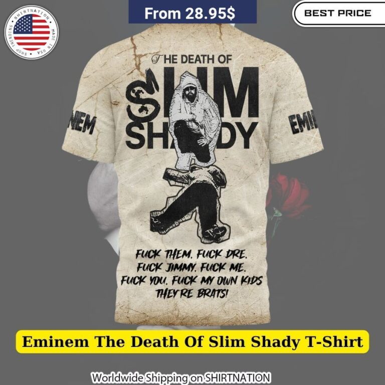 Eminem The Death Of Slim Shady T Shirt Edgy Street Style Fashion Statement