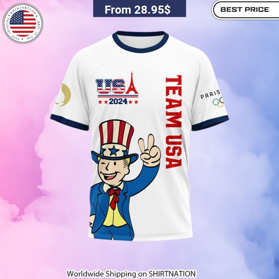 Fallout Vault Boy Team USA Get Ready for The Olympic T-Shirt Team USA fan gear
