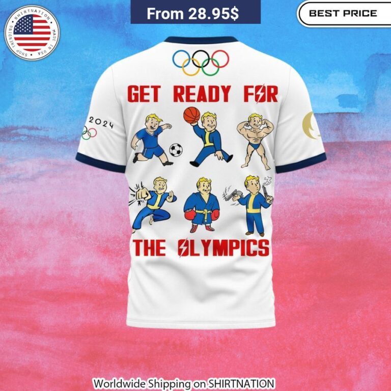 Fallout Vault Boy Team USA Get Ready for The Olympic T-Shirt Relaxed Fit