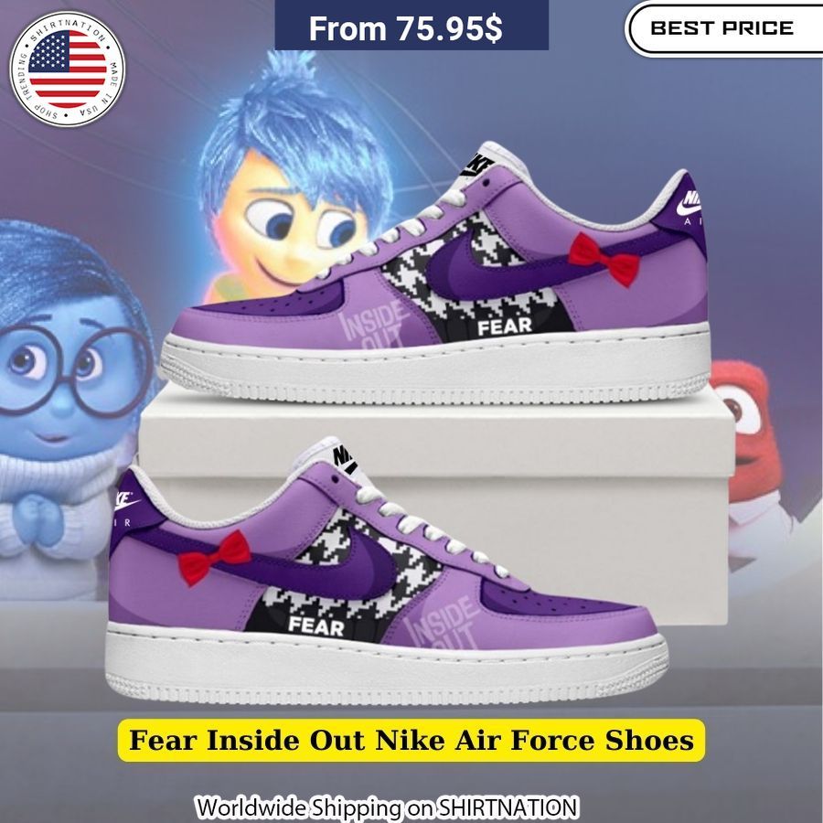 Fear Inside Out Nike Air Force Shoes Comfortable everyday style