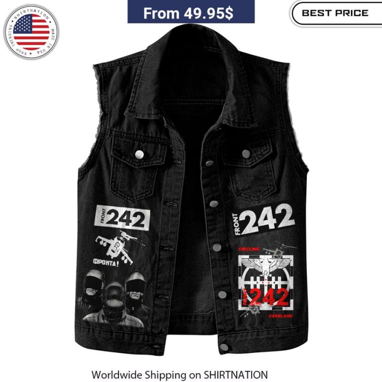 Front 242 Front by Front Sleeveless Denim Jacket Must-Have Wardrobe