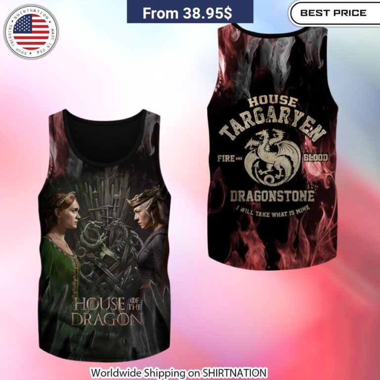  House Of The Dragon House Targaryen Dragonstone Tank Top Iconic Sigil