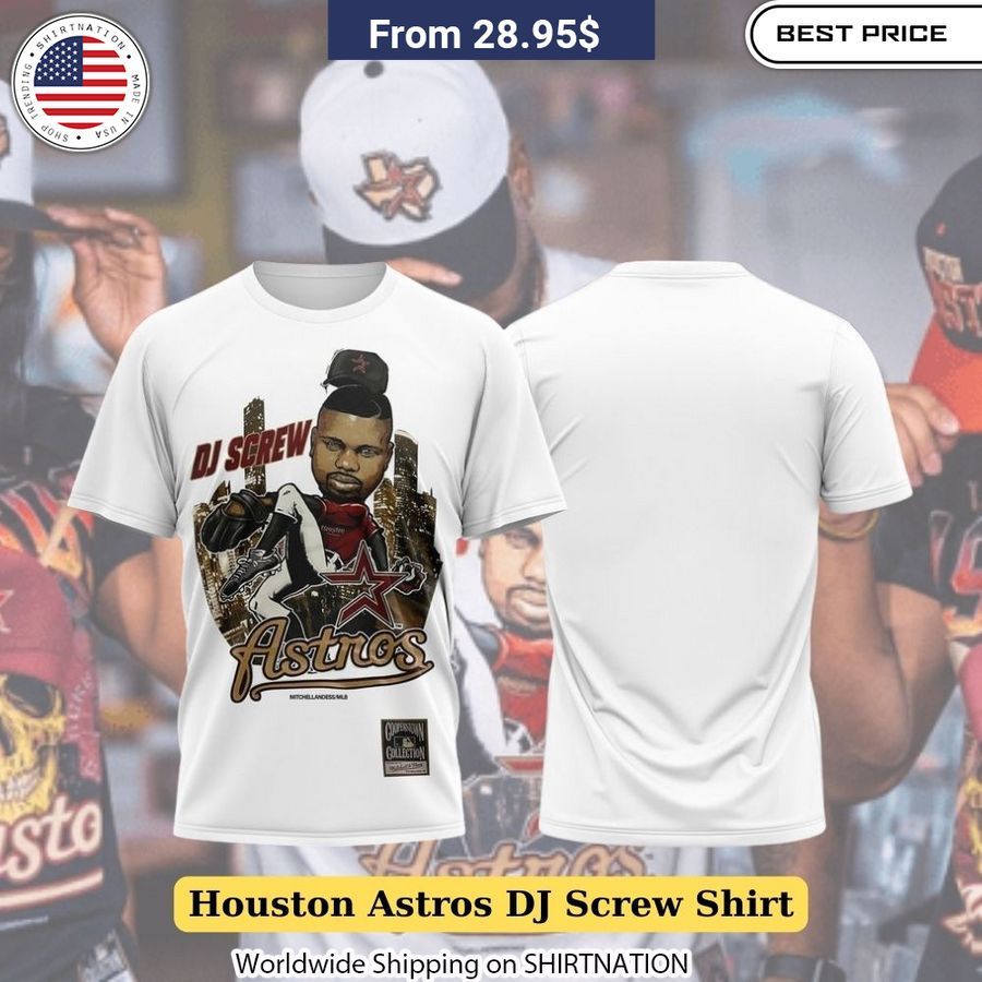 Show off your Houston pride with the stylish Houston Astros DJ Screw t-shirt, perfect for game days and everyday wear.
