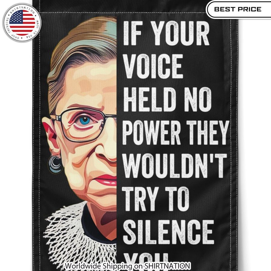 Boldly express your commitment to speaking truth with the vibrant "If Your Voice Held No Power" flag, crafted from premium pongee fabric.