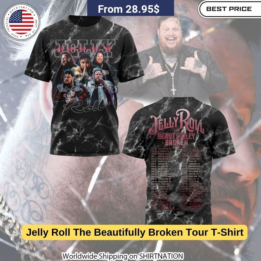 Durable, fade-resistant Jelly Roll t-shirt in inclusive sizes S-5XL, perfect for fans of country rap.