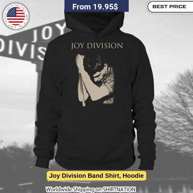 Stay warm and show your love for Joy Division in this cozy printed hoodie featuring the band's classic album artwork.