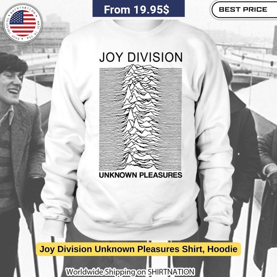 Rock out in our classic Joy Division Unknown Pleasures sweatshirt, made from premium cotton-poly blend for lasting durability.