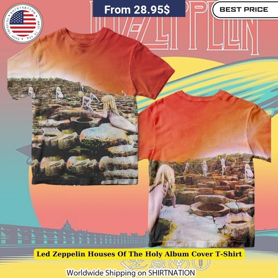 Led Zeppelin Houses Of The Holy Album Cover T-Shirt Iconic album artwork