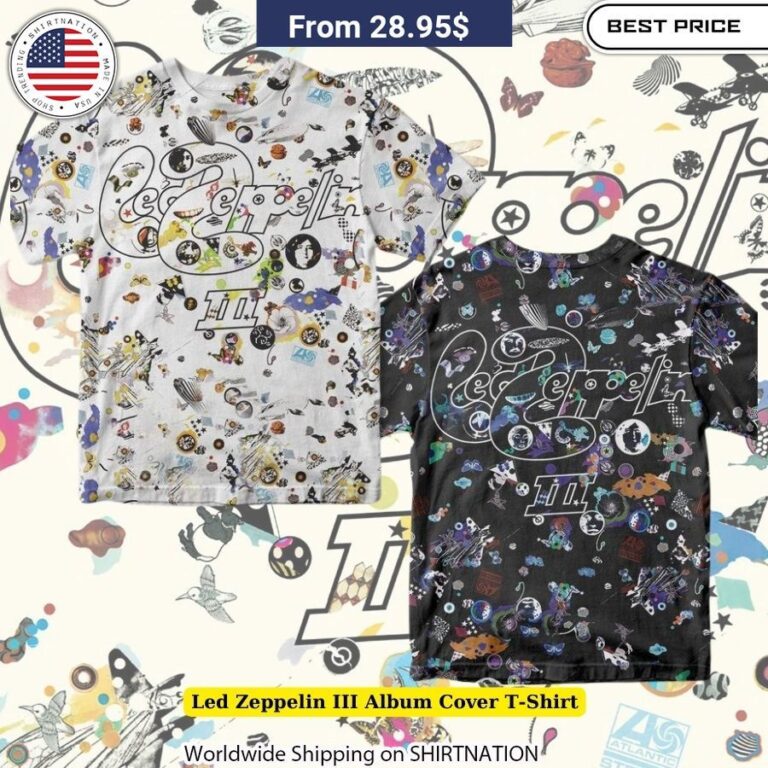 Led Zeppelin III Album Cover T-Shirt 70s rock style