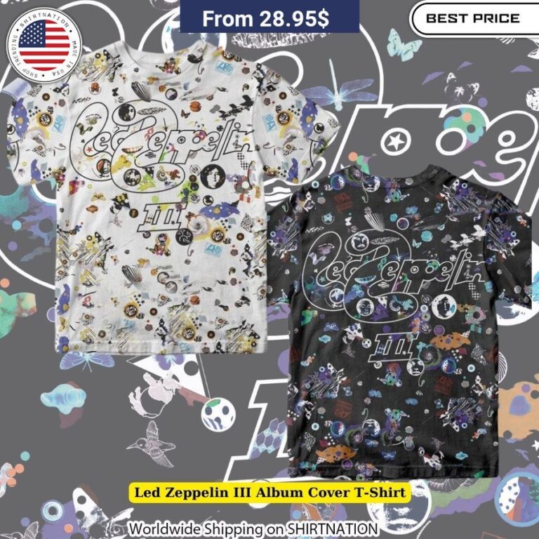 Led Zeppelin III Album Cover T-Shirt Music history fashion